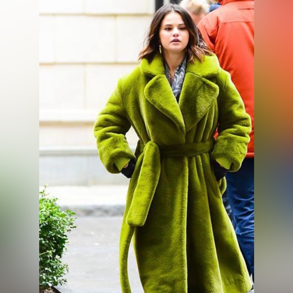 Women's Plush Mint Green Coat